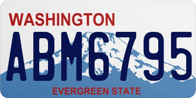 WA license plate ABM6795