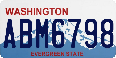 WA license plate ABM6798