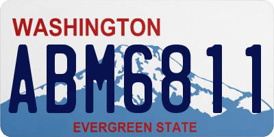 WA license plate ABM6811