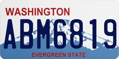 WA license plate ABM6819