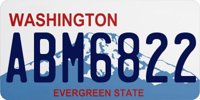 WA license plate ABM6822
