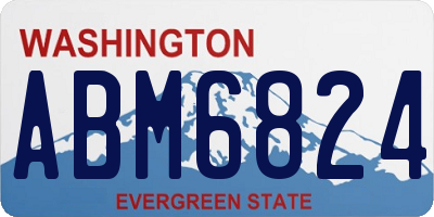 WA license plate ABM6824
