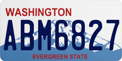 WA license plate ABM6827