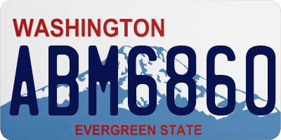 WA license plate ABM6860
