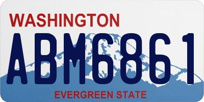 WA license plate ABM6861