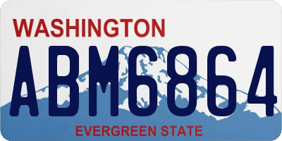 WA license plate ABM6864