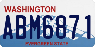 WA license plate ABM6871