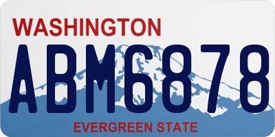 WA license plate ABM6878