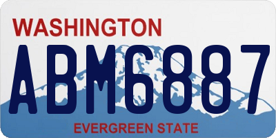 WA license plate ABM6887