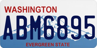 WA license plate ABM6895
