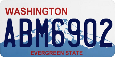 WA license plate ABM6902
