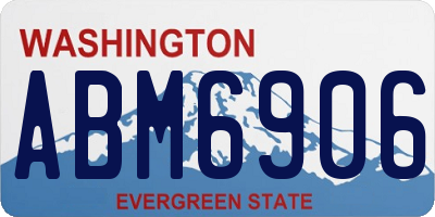 WA license plate ABM6906
