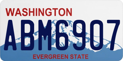 WA license plate ABM6907