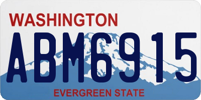 WA license plate ABM6915
