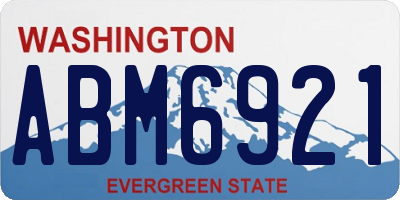 WA license plate ABM6921