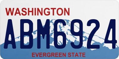 WA license plate ABM6924