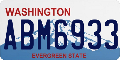 WA license plate ABM6933