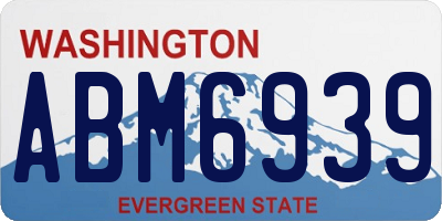 WA license plate ABM6939