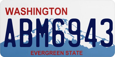 WA license plate ABM6943