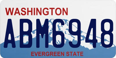 WA license plate ABM6948