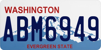 WA license plate ABM6949