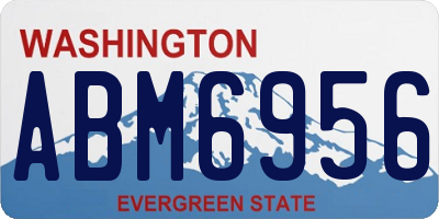 WA license plate ABM6956