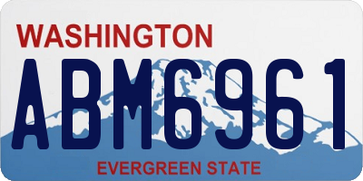 WA license plate ABM6961