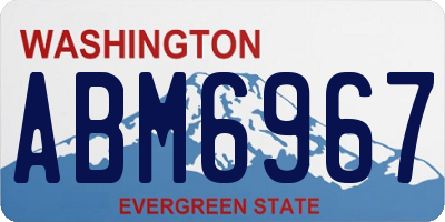 WA license plate ABM6967