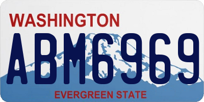 WA license plate ABM6969