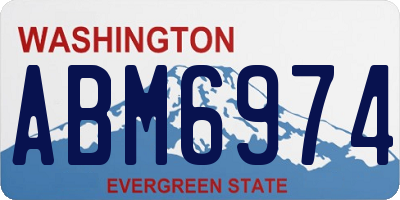 WA license plate ABM6974