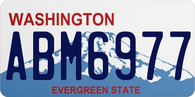 WA license plate ABM6977