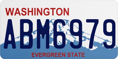 WA license plate ABM6979