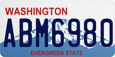 WA license plate ABM6980