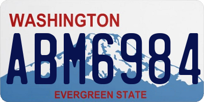 WA license plate ABM6984