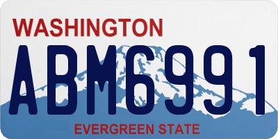 WA license plate ABM6991