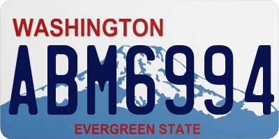 WA license plate ABM6994