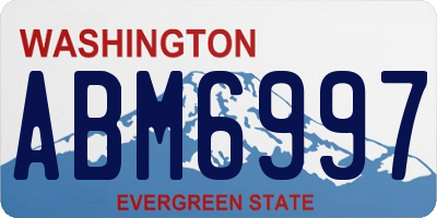 WA license plate ABM6997