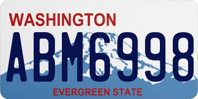 WA license plate ABM6998