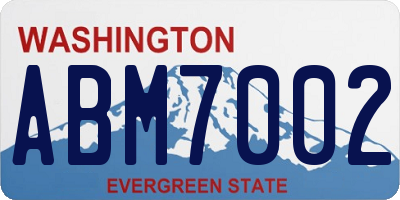 WA license plate ABM7002