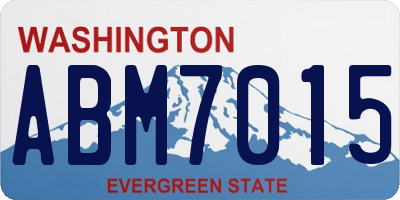 WA license plate ABM7015