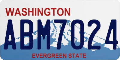 WA license plate ABM7024