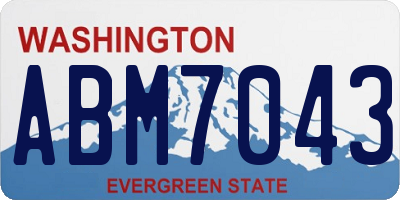 WA license plate ABM7043