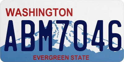 WA license plate ABM7046