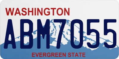 WA license plate ABM7055