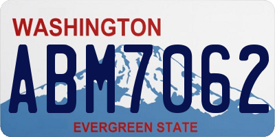 WA license plate ABM7062