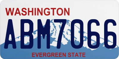 WA license plate ABM7066