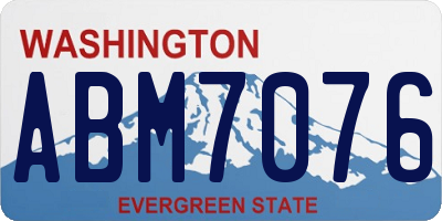 WA license plate ABM7076