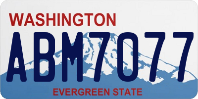 WA license plate ABM7077