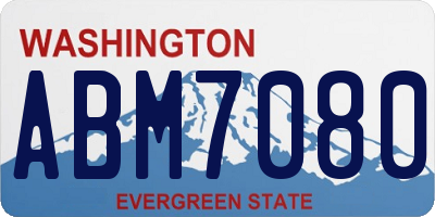 WA license plate ABM7080