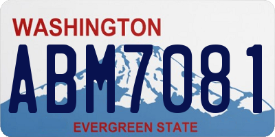WA license plate ABM7081